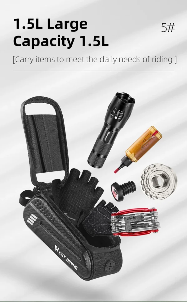 West Biking Waterproof Bike Phone Bag – All-Weather Cycling Essential