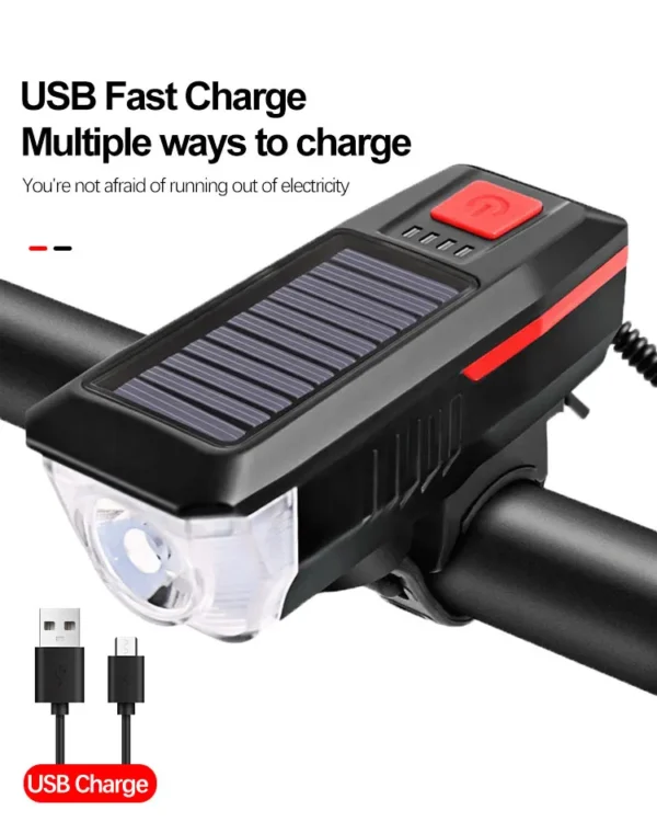 Solar Powered Bike Light – Eco-Friendly and Multifunctional