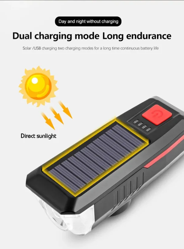 Solar Powered Bike Light – Eco-Friendly and Multifunctional