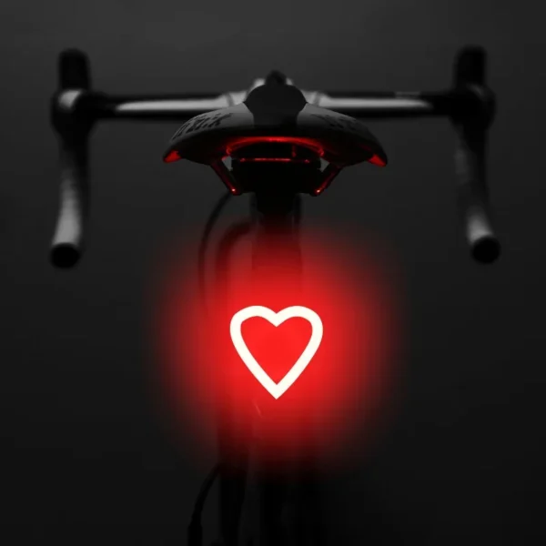 Enhance Your Rides with the Heart-Shaped LED Bike Taillight