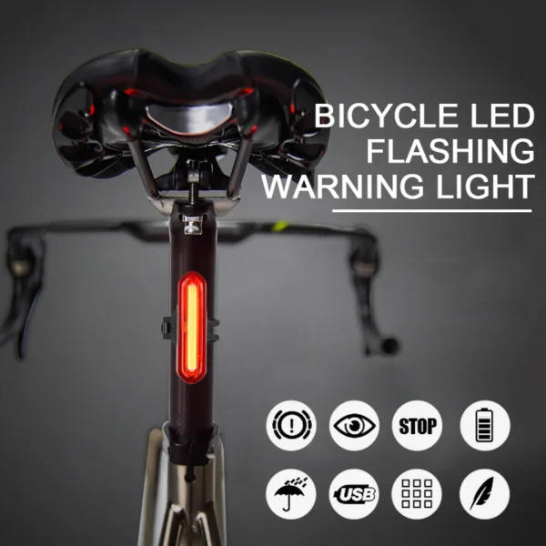 Bright and Durable USB Rechargeable Bike Tail Light