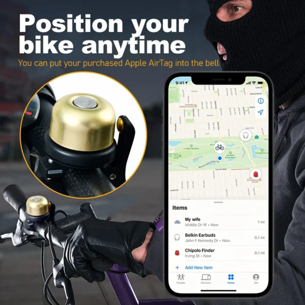 Elegant Anti-Theft Bike Bell for Safety and Style