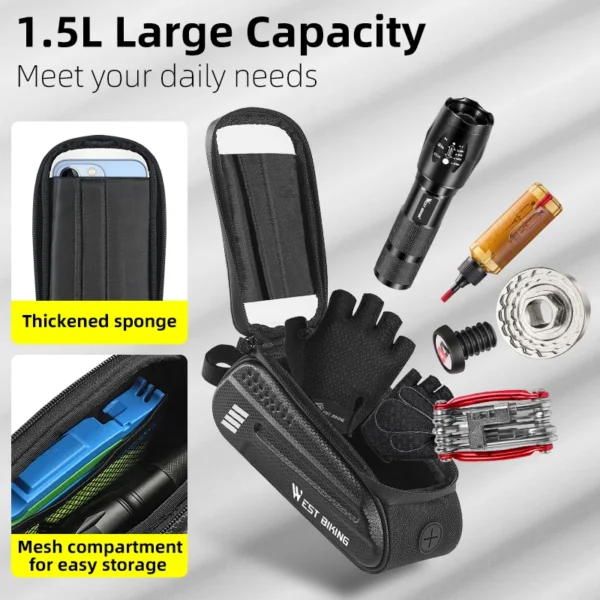 West Biking Waterproof Bike Phone Bag – All-Weather Cycling Essential