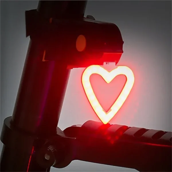 Enhance Your Rides with the Heart-Shaped LED Bike Taillight