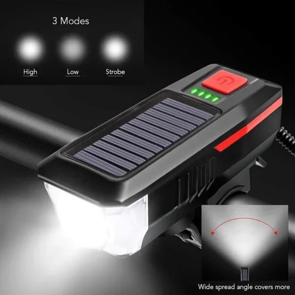 Solar Powered Bike Light – Eco-Friendly and Multifunctional
